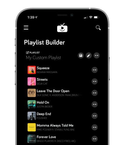 Playlist builder mobile