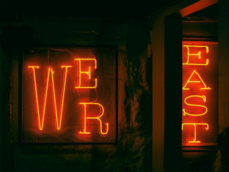 We're Bar sign