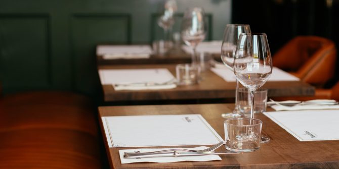 Wine Dinner setting