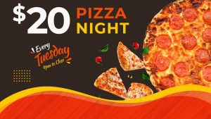 Digital Signage example Pizza Night