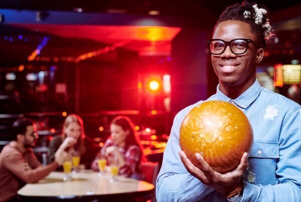 Man with a bowling ball