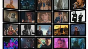 Videos on a wall