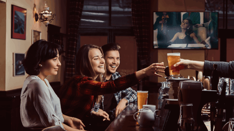 Music video at bar