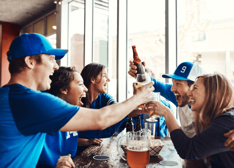 Rec sports team cheers