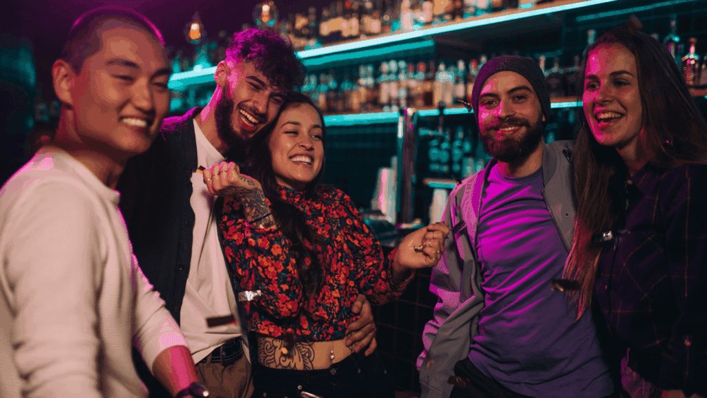 Bar Friends hanging out