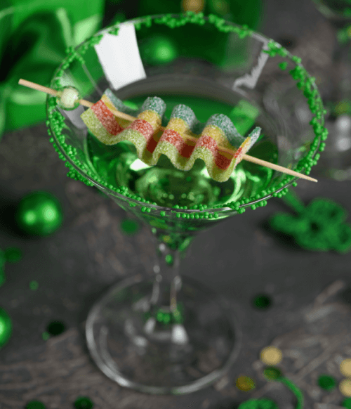 Green cocktail for St Patrick's Day