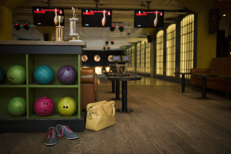 Areas outside of bowling lanes