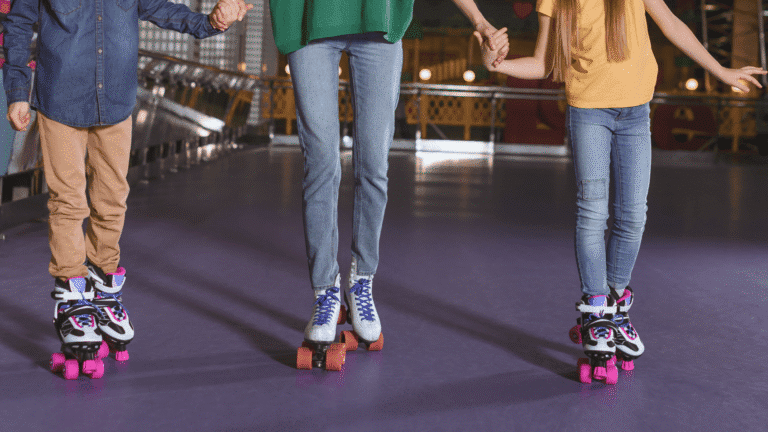 Three People Skating